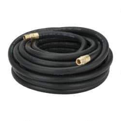Continental ContiTech - 1/2" ID x 0.844" OD 50' Long Oil Resistant Air Hose - MNPT x MNPT Ends, 300 Working psi, -20 to 190°F, 1/2" Fitting, Black - Industrial Tool & Supply