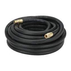 Continental ContiTech - 1/2" ID x 0.844" OD 50' Long Oil Resistant Air Hose - MNPT x MNPT Ends, 300 Working psi, -20 to 190°F, 1/2" Fitting, Black - Industrial Tool & Supply