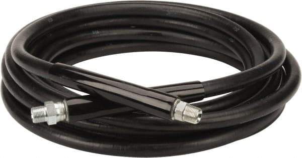 Continental ContiTech - 30' Long, 3/8" Fitting, Swivel Fitting, 0 to 250°F, Synthetic Rubber High Temp & High Pressure Hose - 3/8" Inside x 0.693" Outside Diam, Black, 3,000 psi - Industrial Tool & Supply