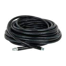 Continental ContiTech - 100' Long, 3/8" Fitting, Swivel Fitting, 0 to 250°F, Synthetic Rubber High Temp & High Pressure Hose - 3/8" Inside x 0.693" Outside Diam, Black, 3,000 psi - Industrial Tool & Supply