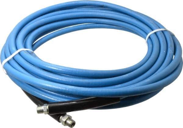 Continental ContiTech - 50' Long, 3/8" Fitting, Swivel Fitting, 0 to 250°F, Synthetic Rubber High Temp & High Pressure Hose - 3/8" Inside x 0.693" Outside Diam, Blue, 3,000 psi - Industrial Tool & Supply