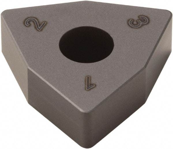Seco - WNMA332 Grade CBN300 PCBN Turning Insert - Uncoated, 80° Trigon, 3/8" Inscr Circle, 3/16" Thick, 1/32" Corner Radius - Industrial Tool & Supply