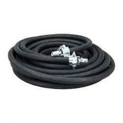 Continental ContiTech - 50' Long, 1/2" Fitting, Male NPT Fitting, -40 to 450°F, Synthetic Rubber High Temp & High Pressure Hose - 1/2" Inside x 1-1/16" Outside Diam, Black, 250 psi - Industrial Tool & Supply
