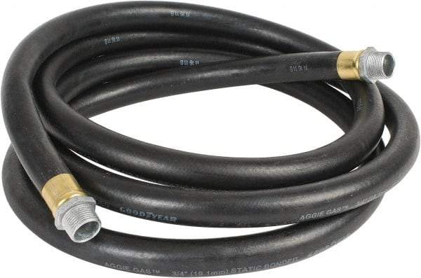 Continental ContiTech - 3/4" ID x 1-1/8" OD x 12' OAL, NPT Male x Male Petroleum Transfer Hose - 100 Max Working psi, 3/4" Fitting, Black - Industrial Tool & Supply