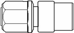 NewAge Industries - 1/2" Tube OD, PFA PTFE Plastic Compression Tube Female Connector - 1/4 NPT Pipe, 500°F Max, 1/4 Thread - Industrial Tool & Supply