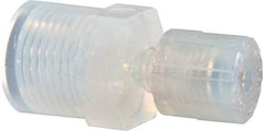 NewAge Industries - 1/8" Tube OD, PFA PTFE Plastic Compression Tube Female Connector - 1/4 NPT Pipe, 500°F Max, 1/4 Thread - Industrial Tool & Supply