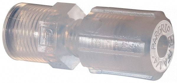NewAge Industries - 1/4" Tube OD, PFA PTFE Plastic Compression Tube Female Connector - 1/4 NPT Pipe, 500°F Max, 1/4 Thread - Industrial Tool & Supply