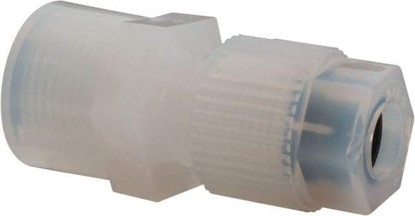NewAge Industries - 3/8" Tube OD, PFA PTFE Plastic Compression Tube Female Connector - 3/8 NPT Pipe, 500°F Max, 3/8 Thread - Industrial Tool & Supply