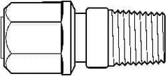 NewAge Industries - 1/2" Tube OD, PFA PTFE Plastic Compression Tube Male Connector - 3/8 NPT Pipe, 500°F Max, 3/8 Thread - Industrial Tool & Supply