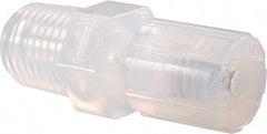 NewAge Industries - 1/8" Tube OD, PFA PTFE Plastic Compression Tube Male Connector - 1/4 NPT Pipe, 500°F Max, 1/4 Thread - Industrial Tool & Supply