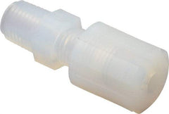 NewAge Industries - 1/4" Tube OD, PFA PTFE Plastic Compression Tube Male Connector - 1/4 NPT Pipe, 500°F Max, 1/4 Thread - Industrial Tool & Supply