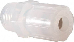 NewAge Industries - 3/8" Tube OD, PFA PTFE Plastic Compression Tube Male Connector - 1/2 NPT Pipe, 500°F Max, 1/2 Thread - Industrial Tool & Supply