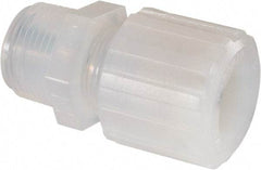 NewAge Industries - 3/4" Tube OD, PFA PTFE Plastic Compression Tube Male Connector - 3/4 NPT Pipe, 500°F Max, 3/4 Thread - Industrial Tool & Supply