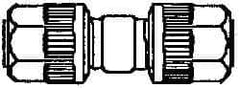 NewAge Industries - 1/4" Tube OD, PFA PTFE Plastic Compression Tube Union - 500°F Max - Industrial Tool & Supply