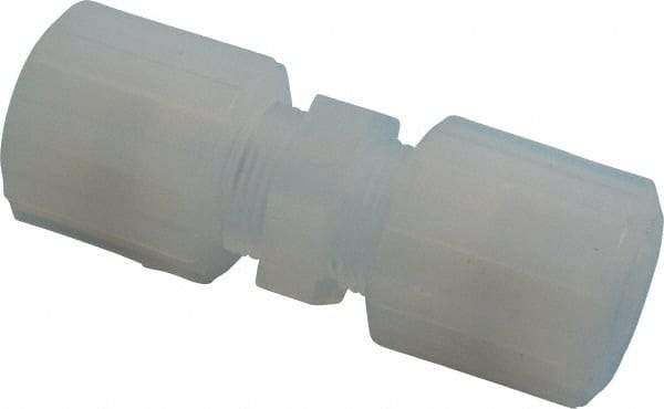NewAge Industries - 1/2" Tube OD, PFA PTFE Plastic Compression Tube Union - 500°F Max - Industrial Tool & Supply