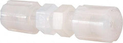 NewAge Industries - 1/4" Tube OD, PFA PTFE Plastic Compression Tube Bulkhead Union - 500°F Max - Industrial Tool & Supply