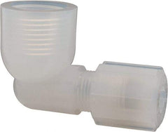 NewAge Industries - 3/8" Tube OD, PFA PTFE Plastic Compression Tube Female Elbow - 1/2 NPT Pipe, 500°F Max, 1/2 Thread - Industrial Tool & Supply