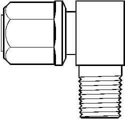 NewAge Industries - 3/4" Tube OD, PFA PTFE Plastic Compression Tube Male Elbow - 3/4 NPT Pipe, 500°F Max, 3/4 Thread - Industrial Tool & Supply