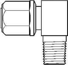 NewAge Industries - 3/4" Tube OD, PFA PTFE Plastic Compression Tube Male Elbow - 3/4 NPT Pipe, 500°F Max, 3/4 Thread - Industrial Tool & Supply