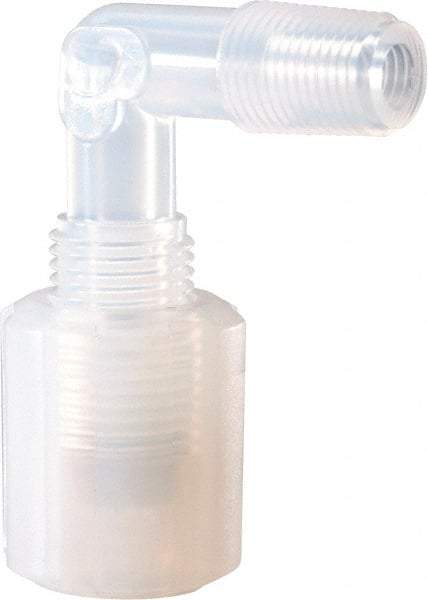 NewAge Industries - 1/4" Tube OD, PFA PTFE Plastic Compression Tube Male Elbow - 1/8 NPT Pipe, 500°F Max, 1/8 Thread - Industrial Tool & Supply