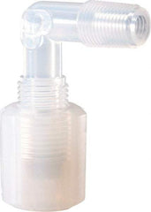 NewAge Industries - 1/4" Tube OD, PFA PTFE Plastic Compression Tube Male Elbow - 1/8 NPT Pipe, 500°F Max, 1/8 Thread - Industrial Tool & Supply