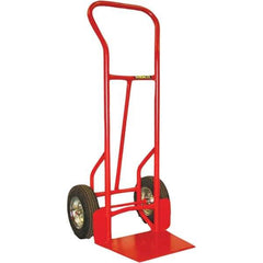 Wesco Industrial Products - 900 Lb Capacity 53" OAH Hand Truck - 13 x 17-1/2" Base Plate, Swept Back, Continuous Handle, Steel, Solid Rubber Wheels - Industrial Tool & Supply