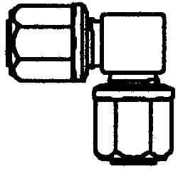 NewAge Industries - 1/8" Tube OD, PFA PTFE Plastic Compression Tube Union Elbow - 500°F Max - Industrial Tool & Supply