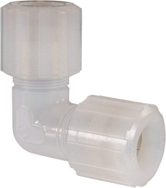 NewAge Industries - 3/4" Tube OD, PFA PTFE Plastic Compression Tube Union Elbow - 500°F Max - Industrial Tool & Supply