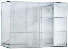 PRO-SAFE - 12 Pair Cabinet with Individual Compartments, Acrylic Safety Goggles Dispenser - 18 Inch Wide x 14 Inch High x 12 Inch Deep, Table and Wall Mount - Industrial Tool & Supply