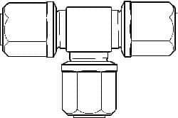 NewAge Industries - 3/4" Tube OD, PFA PTFE Plastic Compression Tube Union Tee - 500°F Max - Industrial Tool & Supply