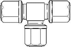 NewAge Industries - 3/4" Tube OD, PFA PTFE Plastic Compression Tube Union Tee - 500°F Max - Industrial Tool & Supply