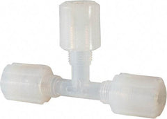 NewAge Industries - 1/4" Tube OD, PFA PTFE Plastic Compression Tube Union Tee - 500°F Max - Industrial Tool & Supply