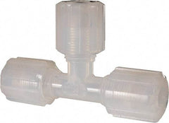 NewAge Industries - 3/8" Tube OD, PFA PTFE Plastic Compression Tube Union Tee - 500°F Max - Industrial Tool & Supply