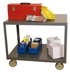 Durham - Mobile Table - Steel, Gray, 36" Long x 18" Deep x 30" High - Industrial Tool & Supply