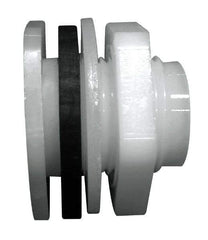 Green Leaf - 1/2 Polypropylene Threaded Tube Bulkhead Fitting - 0.753" ID, 75 Max Working psi - Industrial Tool & Supply