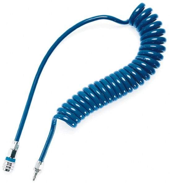 CEJN - 5/16" ID, 19.69' Long, Polyurethane Coiled & Self Storing Hose - Industrial Tool & Supply