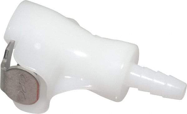 CPC Colder Products - 1/8" Nominal Flow, 1/8" ID, Female, Inline Hose Barb-Female Socket - 120 Max psi, -40 to 180°F, Acetal Coupling, Buna-N O-Ring - Industrial Tool & Supply