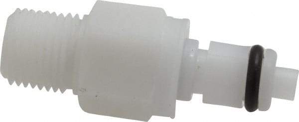 CPC Colder Products - 1/8" Nominal Flow, 1/8 NPT Thread, Male, Inline Threaded-Male Plug - 120 Max psi, -40 to 180°F, Acetal Coupling, Buna-N O-Ring - Industrial Tool & Supply