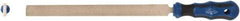 Ampco - 15" Long, Smooth Cut, Flat American-Pattern File - Double Cut, 0.81" Overall Thickness, Handle - Industrial Tool & Supply