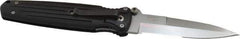 Gerber - 3-3/4" Blade, 8-3/4" OAL, Partially Serrated Double Bevel Folding Knife - 5" Closed Length, Glass-Filled Nylon, 1 Blade, 1 Edge, Pocket Clip - Industrial Tool & Supply
