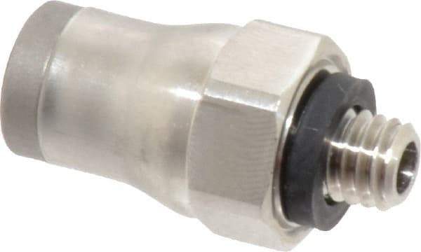 Legris - 5/32" Outside Diam, 10-32 UNF Stainless Steel Push-to-Connect Male Connector - 435 Max psi, FKM O-Ring, Tube to Male UNF - Industrial Tool & Supply