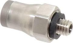 Legris - 5/32" Outside Diam, 10-32 UNF Stainless Steel Push-to-Connect Male Connector - 435 Max psi, FKM O-Ring, Tube to Male UNF - Industrial Tool & Supply