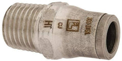 Legris - 5/16" Outside Diam, 1/4 NPT, Stainless Steel Push-to-Connect Male Connector - 435 Max psi, Tube to Male NPT Connection, FKM O-Ring - Industrial Tool & Supply
