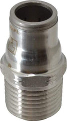 Legris - 1/2" Outside Diam, 1/2 NPT, Stainless Steel Push-to-Connect Male Connector - 435 Max psi, Tube to Male NPT Connection, FKM O-Ring - Industrial Tool & Supply