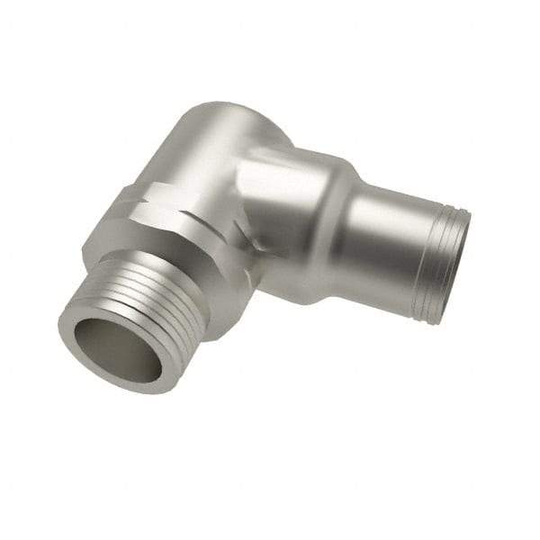 Legris - 1/4" Outside Diam, 1/8 NPT, Stainless Steel Push-to-Connect Male Elbow - 290 Max psi, Tube to Male NPT Connection, FKM O-Ring - Industrial Tool & Supply