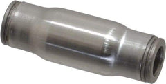 Legris - 1/4" Outside Diam, Stainless Steel Push-to-Connect Tube Union - 435 Max psi, Tube to Tube Connection, FKM O-Ring - Industrial Tool & Supply