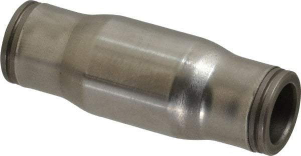 Legris - 3/8" Outside Diam, Stainless Steel Push-to-Connect Tube Union - 435 Max psi, Tube to Tube Connection, FKM O-Ring - Industrial Tool & Supply