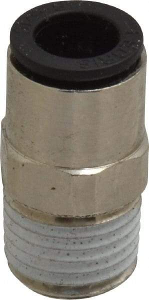 Legris - 5/16" Outside Diam, 1/4 NPT, Nickel Plated Brass Push-to-Connect Tube Male Connector - 290 Max psi - Industrial Tool & Supply