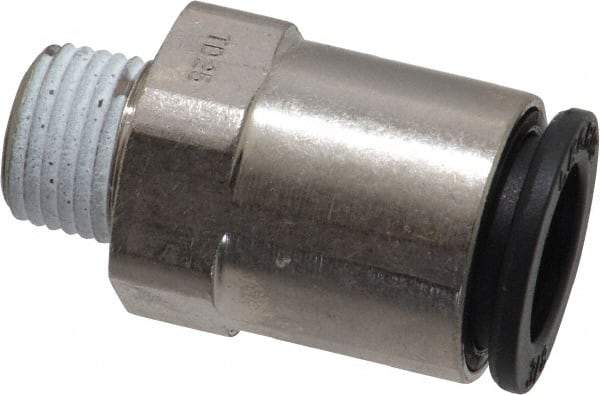 Legris - 3/8" Outside Diam, 1/8 NPT, Nickel Plated Brass Push-to-Connect Tube Male Connector - 290 Max psi - Industrial Tool & Supply