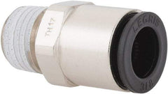 Legris - 3/8" Outside Diam, 1/4 NPT, Nickel Plated Brass Push-to-Connect Tube Male Connector - 290 Max psi - Industrial Tool & Supply
